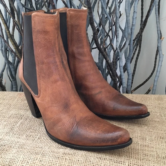Fuga Futturi Western Italian Leather Ankle Boots - Picture 4 of 8